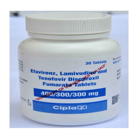 Efavirenz, Lamivudine and Tenofovir Disoproxil Fumarate tablets 400/300/300mg
